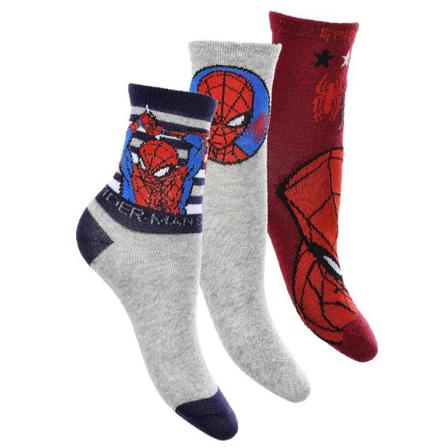 3-pack Spider-man Strumpor Randig/vinröd/grå Multicolor 31-34