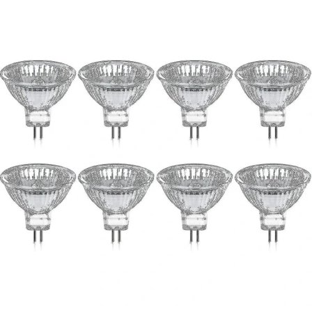 8-pack Halogenlampor Gu5.3 Mr16 35w 12v Dimbar - Varmvit 2800k, 400 lumen, Lock Jz
