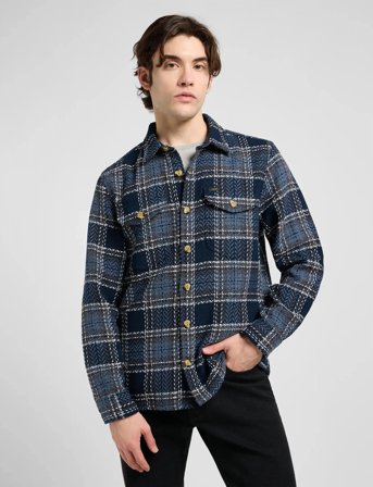 Lee Jeans Textured 2Pkt Shirt - Grey - XL