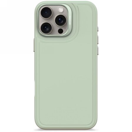 Decoded AntiMicrobial Silicone Stacks Backcover Case with MagSafe for iPhone 16 Pro Max - vihreä