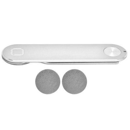 Laptop Telefonholder Justerbar Bærbar Aluminium Clip-On Mobiltelefon Skærmholder til Hjemmekontor Sølv