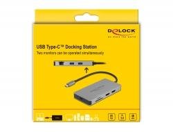 Delock USB-C Dock 4K - Dual HDMI MST / USB 3.2 / SD / LAN / PD 3.0