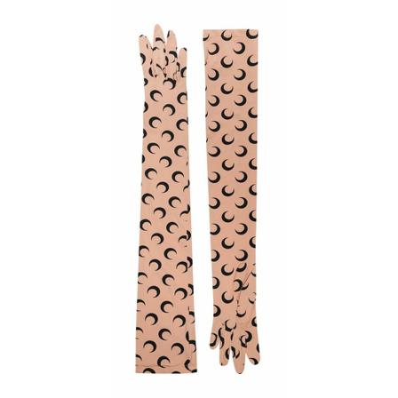 Marine Serre - Handskar - Beige - Dam - Storlek: One Size, Dam, Storlek: ONE SIZE