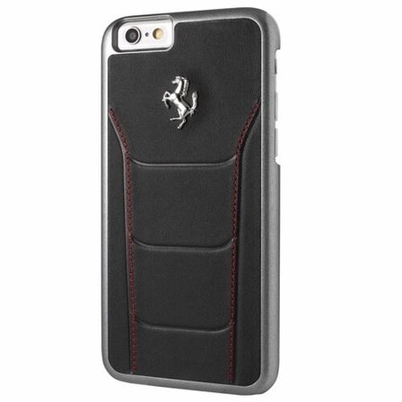 Ferrari Hardcase FESEHCP6BKR iPhone 6/6S 488 sort/rød stikning