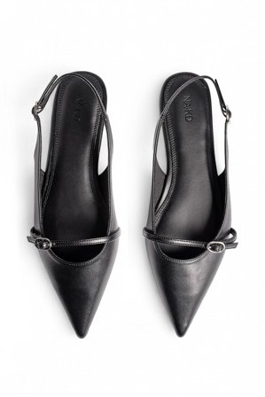 NA-KD Ballerinaskor med slingback och spännedetalj - Lågskor - Svart - EU 41