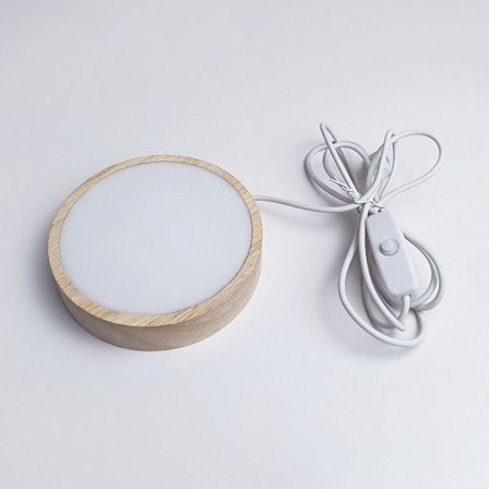 LED-lys Dispaly Base Krystallkuleholder 10CMMULTICOLOR