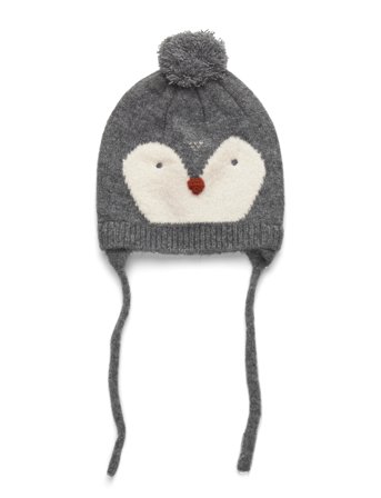 Mango Penguin Hat - Grey - 1-3