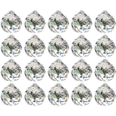 20 mm Klar Kristallkula Prisma - 20 Stycken Hängande Hänge Solfångare För Tak