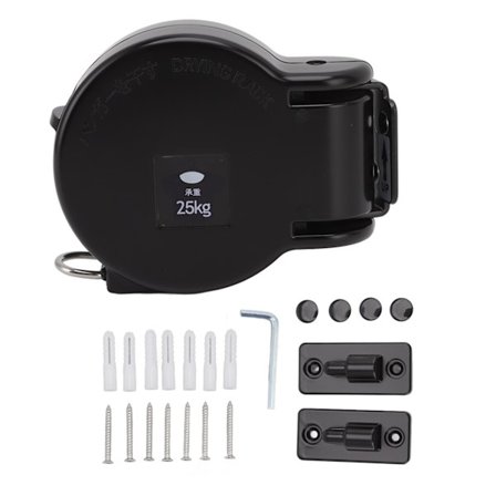 Innendørs Uttrekkbar Klesnor 4,2m Kraftig Rustsikker Slitesterk for Balkong Svart