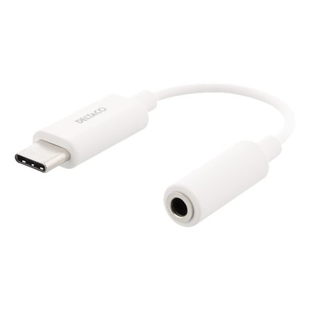 USB-C to 3.5 mm female, 11 cm, retail package, active, white
