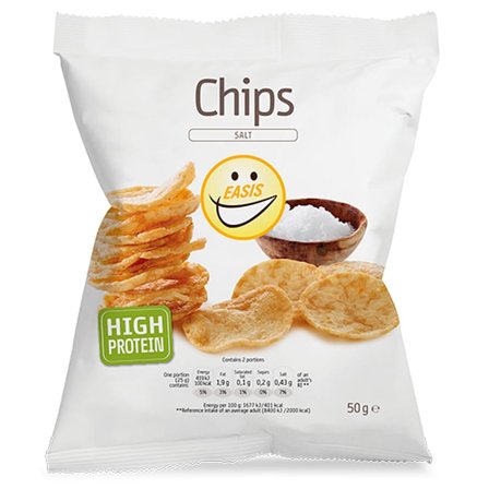 EASIS Salt Chips 50 g, Helse & Madvarer, Snacks, Chips & Kiks