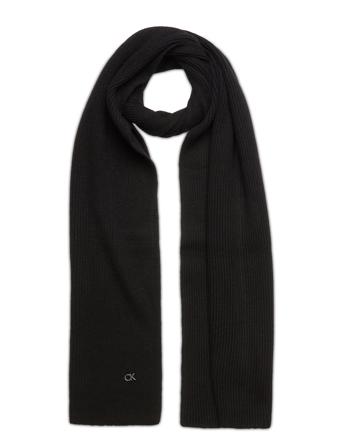 Re-Lock Knit Scarf 30X180 Accessories Scarves Winter Scarves Svart Calvin Klein*Betinget Tilbud