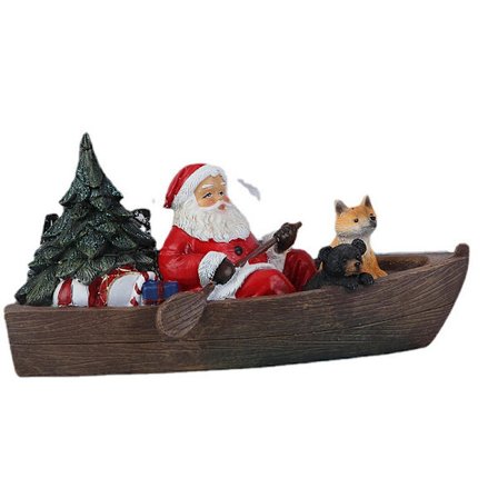 Tomte Roddande Kreativ Luminous Resin Hantverk Hem Rum Desk