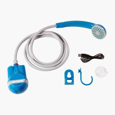 Biltema - Bærbar dusj med pumpe og dusjhåndtak 3,5–4,5 l/min - 1,8 m slange