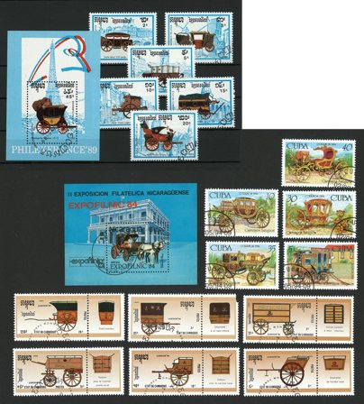 2 S/S og 2 sæt hestevogne