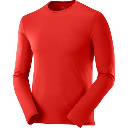 Salomon Men's Agile LS Tee (2021) Men long-sleeved training tops Red S