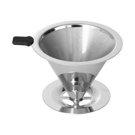 105 mm ulkohalkaisija kahvinsuodatin ruostumattomasta teräksestä suppilotyypin tarkka kahvitippa kotiin