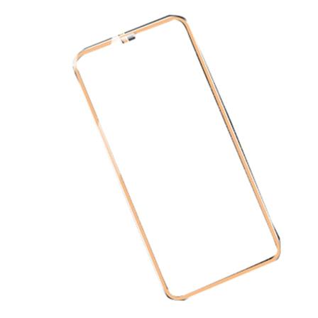 iPhone 11 Pro Max skærmbeskytter 3D aluminiumsramme 10-PACK Guld