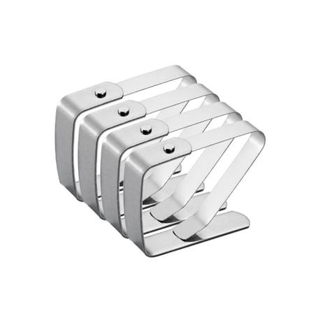 Stofclips / stofholder 4-pak Sølv