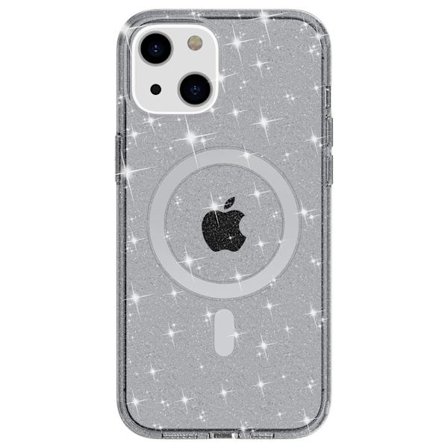 Glitter MagSafe Cover iPhone 14 Transparent Sort