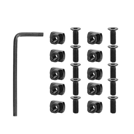 10 stk Holdbare Ren Stål M Lok Skrue & Mutter Erstatningssett For Mlok Skinne Seksjoner