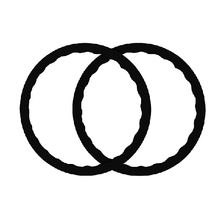 2 stk. Silikone Barstol Beskyttelsesringe, Gulvbeskyttere til Stolben, Beskytter Trægulve, til 16,5-18,5 tommer