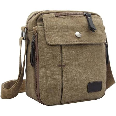 Herre Militær Lerretet Reise Vandring Satchel Skole Casual Skulder Messenger Bag