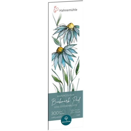 Hahnemühle Papier aquarelle Bookmark Pad 300g 5,5x20 cm