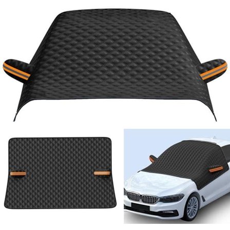 Magnetiskt bilvindruteskydd med backspegelskydd och reflexremsor - vinterskydd mot frost och snö