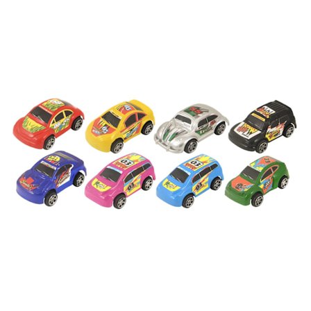 4 små biler med pull back motor 7 cm småbiler cars