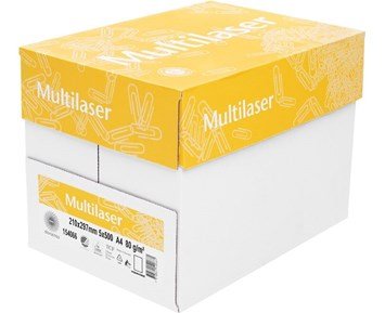 Multilaser-A4 80 g uten hull 5 x 500 ark-Kopipapir A4 5 x 500 ark-Kopipapir