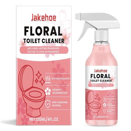 JAKEHOE Blomstertoiletrengøring Desinficerende Spray Deodorant Badeværelsesrens 120ml Dyb Rengøring Lang L