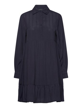 A-Line Jaquard Shirt Dress Kort Kjole Navy Lexington Clothing