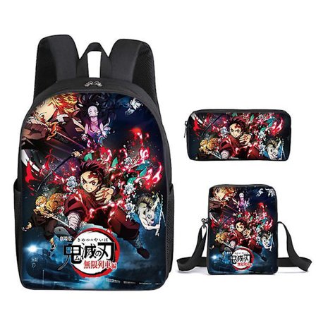 New Demon Slayer's Blade Elementary School Theme School Bag 3 Piece Set