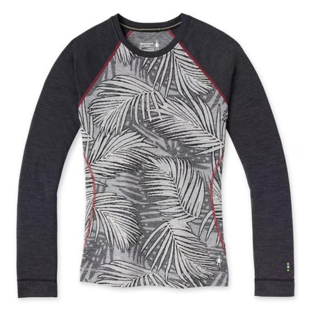 Smartwool Women's Merino 250 Base Layer Pattern Crew Women base layer tops Grey M