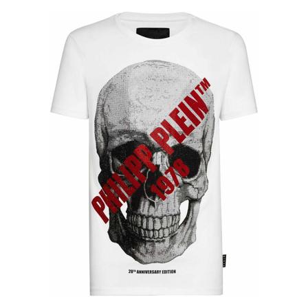 Philipp Plein T-Shirts vit, Herr, Herr, Storlek: S