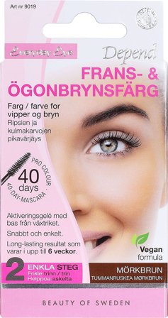 Depend Vippe- og Brynfarve Mørkebrun, Makeup, Øjenbryn, Øjenbrynsfarve