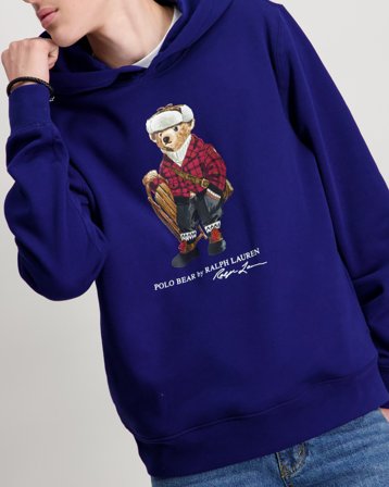 Polo Ralph Lauren Polo Bear Fleece Hoodie Violet Pulls Garçon - Kids Brand Store