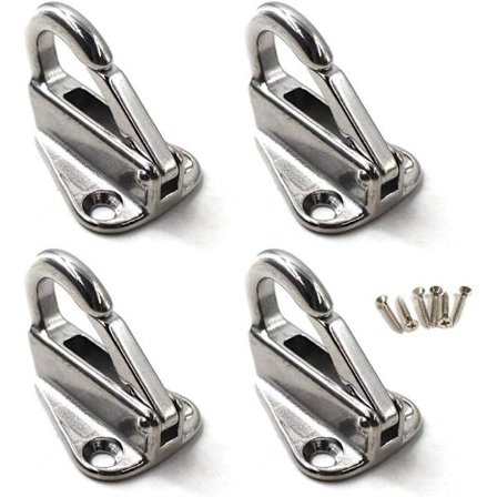 Fenderkrog Marinkvalitet 316 Rustfrit Stål Fjeder Snap Krog Båd Skib Hardware Leveres med Skruer (Pakke med