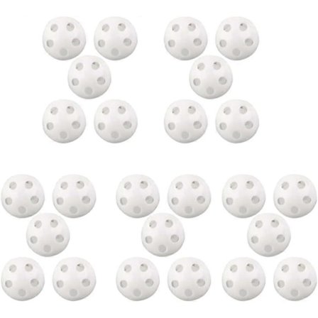 10 stk. hvide ranglekugler, indsats, ranglekasse, reparationsdukke, støjfrembringer, støjfrembringer, indsatsrangle til dyredukke, rangler og 