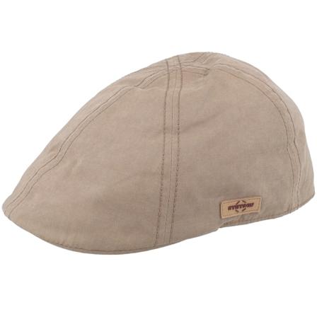 Stetson - Beige flatcap Czapka Z Daszkiem - Texas Waxed Cotton Wr Sand Flat Cap @ Hatstore