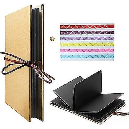 Hardback Kraft Akkordeon Fotoalbum DIY Notatbok Graduation