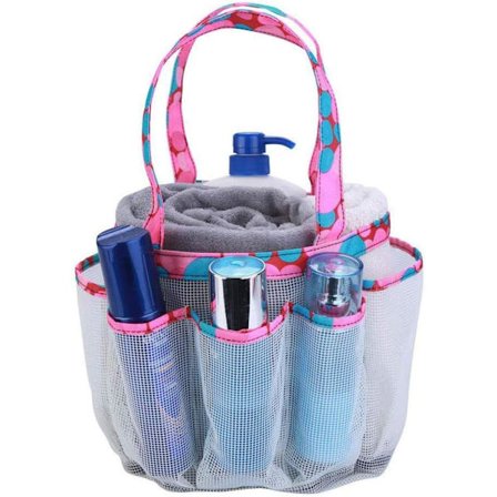 Bærbar mesh-brusepose til kollegie badeværelse - Stor S