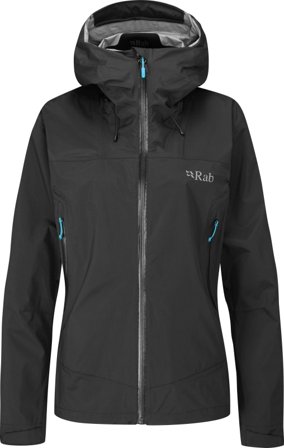 Rab Women's Downpour Plus 2.0 Jacket Women shell jackets Black 10