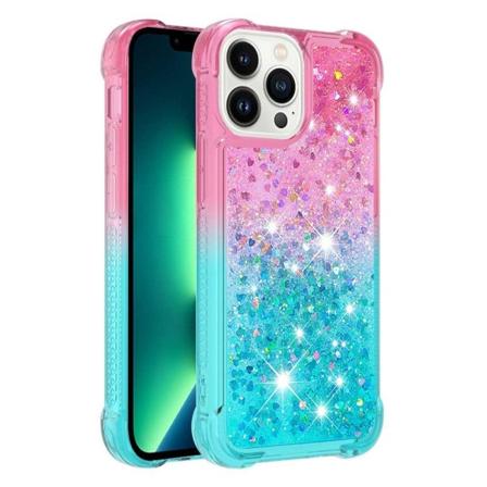 Princess iPhone 14 Pro Suojakuori - Pinkki / Taivaansininen Multicolor