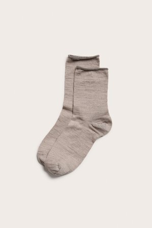 Kappahl | Skarpetki z mieszanki wełny Melanżowy beż 37/39 | Melanżowy beż