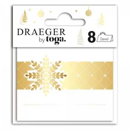 Marques-Place - TOGA - Flager - Hvid og Guld - 8 stykker