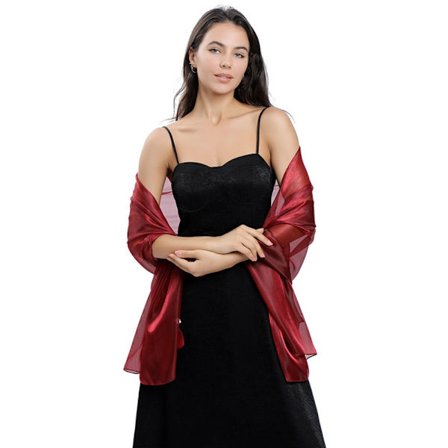 Tørklæde aftenkjoler Sjal VIN RØD VIN RØD