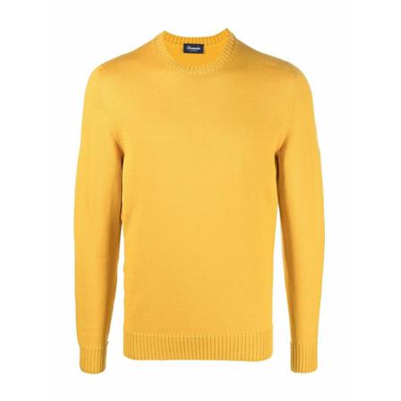 Drumohr, Crew-Neck Sweater Geel, Heren, Maat:L