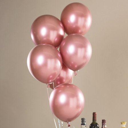 Røde 50 stk Krom Latex Balloner 12 Tommer Glansfulde Helium Ballon Asso